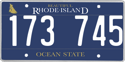 RI license plate 173745