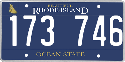RI license plate 173746