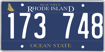 RI license plate 173748