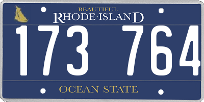 RI license plate 173764