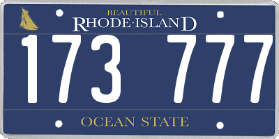RI license plate 173777