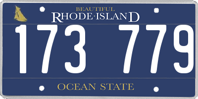 RI license plate 173779