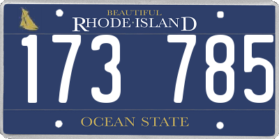 RI license plate 173785