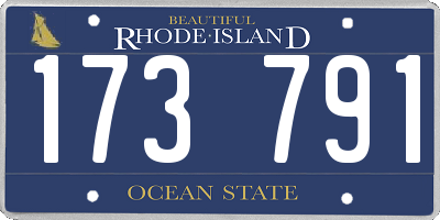 RI license plate 173791