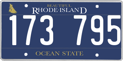 RI license plate 173795
