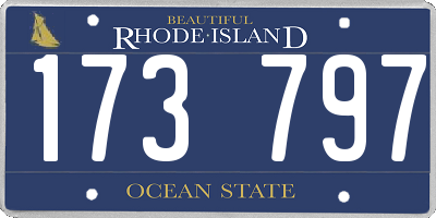 RI license plate 173797