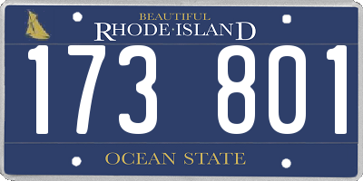 RI license plate 173801