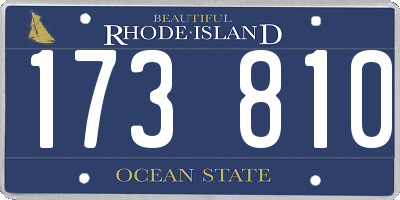 RI license plate 173810