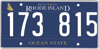 RI license plate 173815