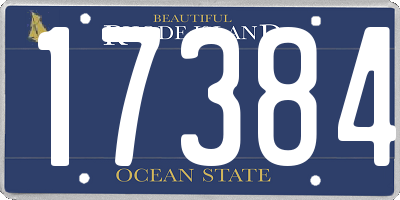 RI license plate 17384