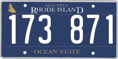 RI license plate 173871
