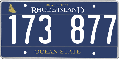 RI license plate 173877