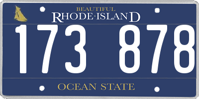 RI license plate 173878