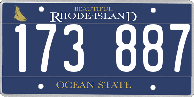 RI license plate 173887