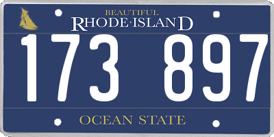 RI license plate 173897