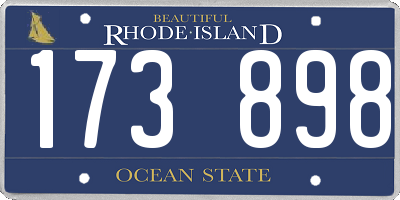 RI license plate 173898