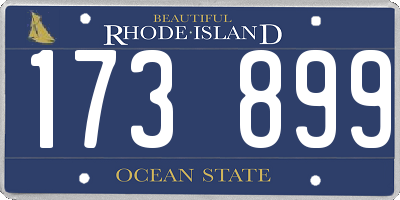 RI license plate 173899