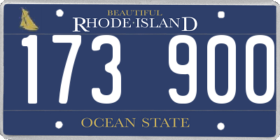 RI license plate 173900