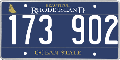 RI license plate 173902