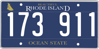 RI license plate 173911
