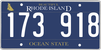 RI license plate 173918