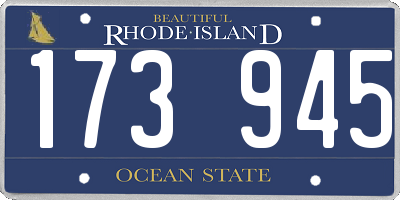 RI license plate 173945