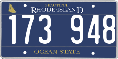 RI license plate 173948