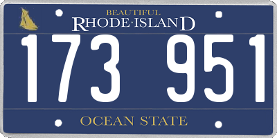 RI license plate 173951