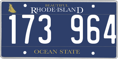 RI license plate 173964