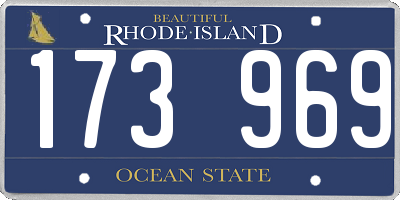 RI license plate 173969