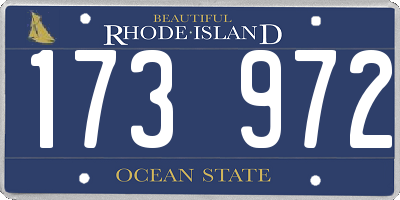 RI license plate 173972