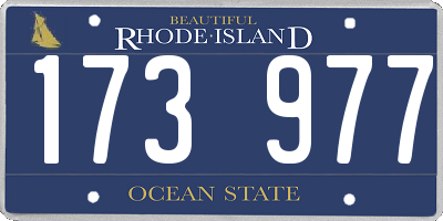 RI license plate 173977