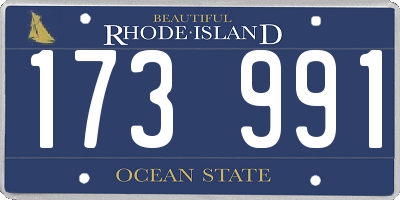 RI license plate 173991
