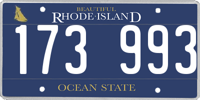 RI license plate 173993