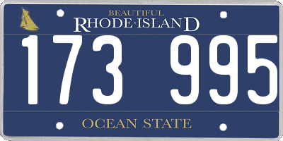 RI license plate 173995