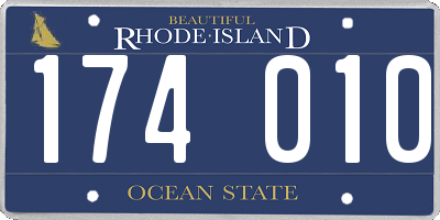 RI license plate 174010
