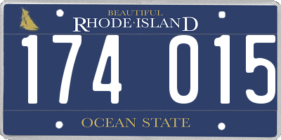 RI license plate 174015