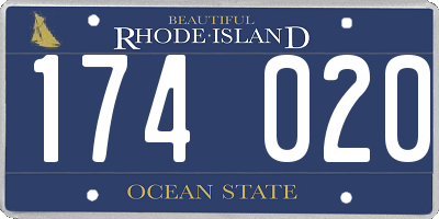RI license plate 174020