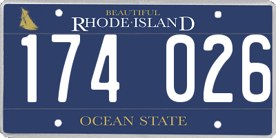 RI license plate 174026