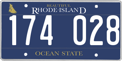 RI license plate 174028