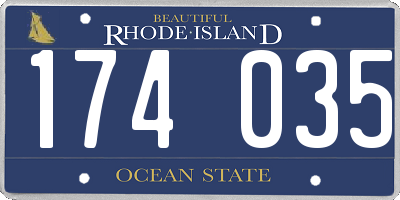 RI license plate 174035