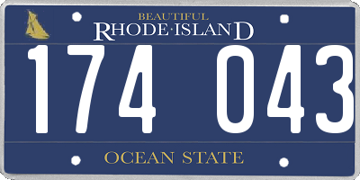 RI license plate 174043