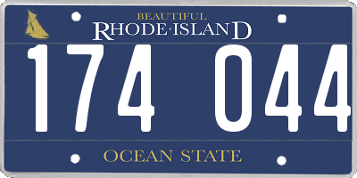 RI license plate 174044