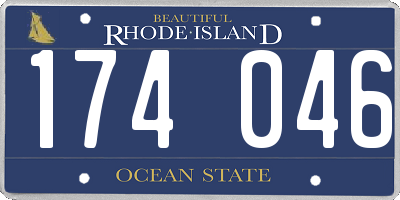 RI license plate 174046