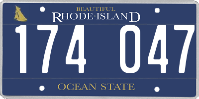 RI license plate 174047