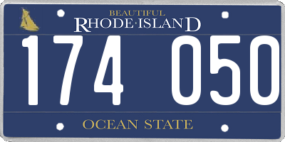RI license plate 174050