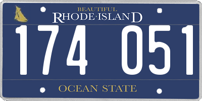RI license plate 174051