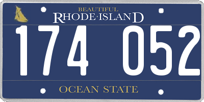 RI license plate 174052