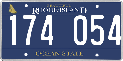 RI license plate 174054