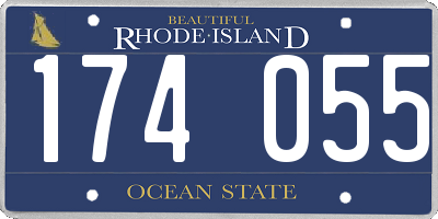 RI license plate 174055